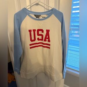 Natural Reflections USA Graphic Sweatshirt - Red, Blue, White